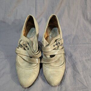 Frye Moss Green Allie Soft Pump Strappy Heels Women Size 8
